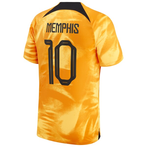 Memphis Depay Netherlands National Team Nike 2022/23 Home Breathe Stadium Replica Player Jersey - Orange