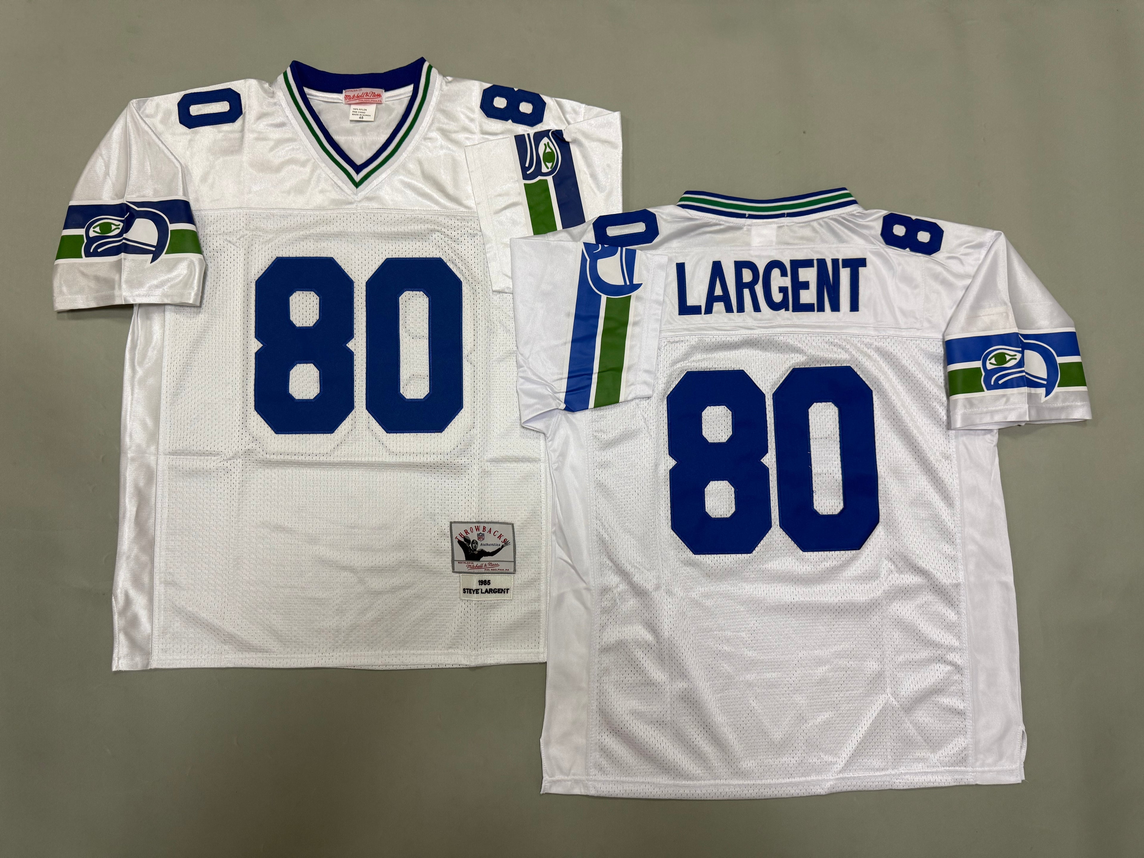Steve Largent Seattle Seahawks Authentic Throwback Retired Player Jersey