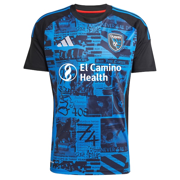San Jose Earthquakes adidas 2025 Headliner Replica Jersey - Black