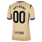 Barcelona Nike 2025/26 Away Stadium Replica Custom Jersey - Gold/Navy