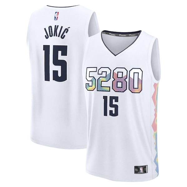 Nikola Jokic Denver Nuggets  2024/25 Fast Break Player Jersey - City Edition - White