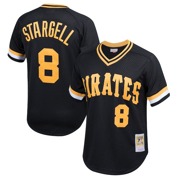 Willie Stargell Pittsburgh Pirates Youth Cooperstown Collection Mesh Batting Practice Jersey - Black