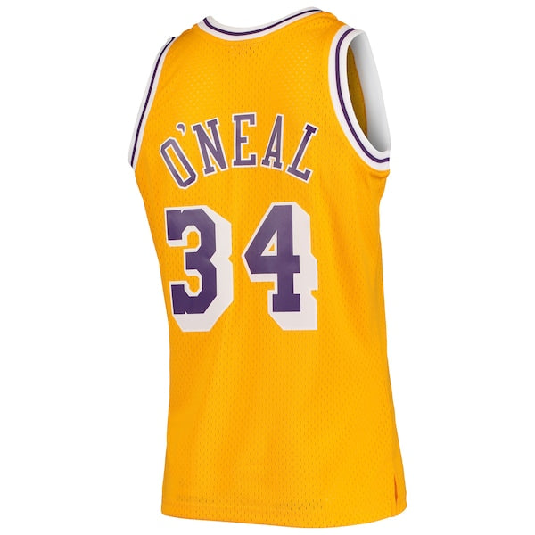 Shaquille O'Neal Los Angeles Lakers  1996/97 Hardwood Classics Swingman Jersey - Gold/Purple/Royal