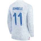 Ousmane Dembele France National Team Nike 2022/23 Away Breathe Stadium Replica Long Sleeve Jersey - White