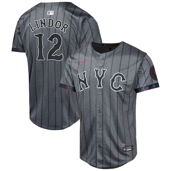 Francisco Lindor New York Mets Nike Youth 2024 City Connect Limited Player Jersey - Graphite