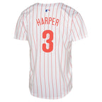Bryce Harper Philadelphia Phillies Youth Limited Player Jersey - White/Cream/Light Blue