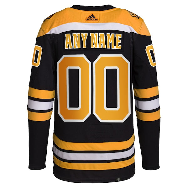 Boston Bruins adidas  Home  Primegreen Authentic Custom Jersey - Black