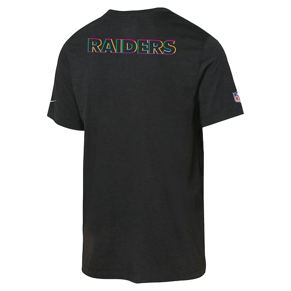 Las Vegas Raiders Nike Youth 2025 NFL Crucial Catch Tri-Blend Dri-FIT T-Shirt - Black