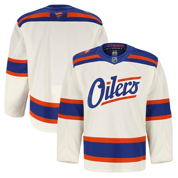 Edmonton Oilers  Alternate Authentic Pro Jersey - Light Beige/Royal