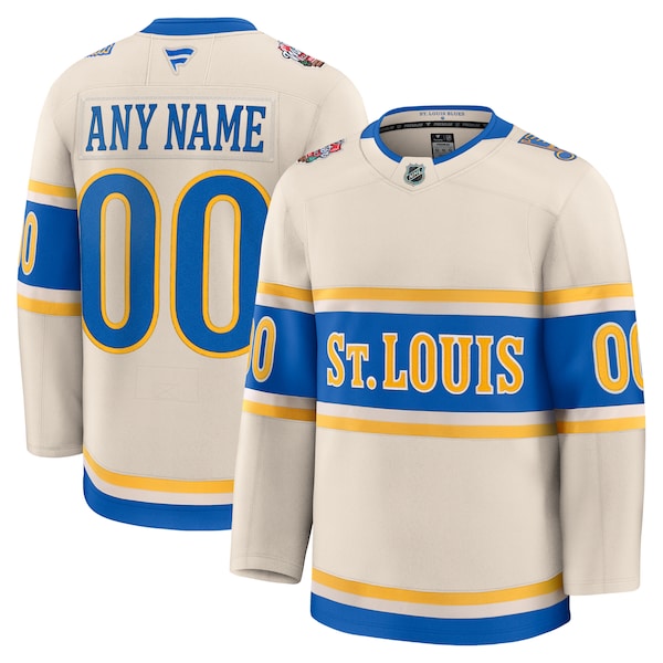 St. Louis Blues  2025 NHL Winter Classic Premium Custom Jersey - Cream
