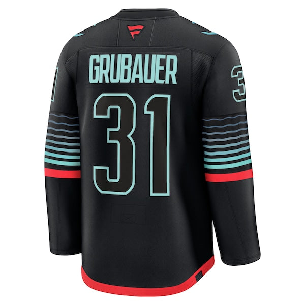 Philipp Grubauer Seattle Kraken  Alternate Premium Player Jersey - Black