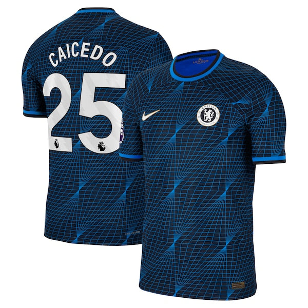 Moisés Caicedo Chelsea Nike 2023/24 Away Match Authentic Player Jersey - Navy