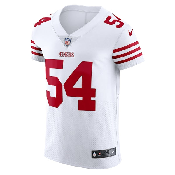 Fred Warner San Francisco 49ers Nike Vapor Elite Jersey - White/Scarlet