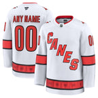 Carolina Hurricanes  Away Premium Custom Jersey - White/Red/Black