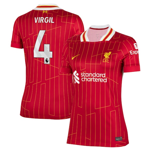 Virgil van Dijk Liverpool Nike Women's 2024/25 Home Replica Player Jersey – Red