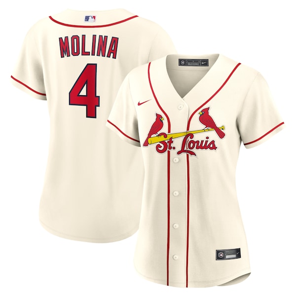 Yadier Molina St. Louis Cardinals Nike Women's Alternate Replica Player Jersey - Cream