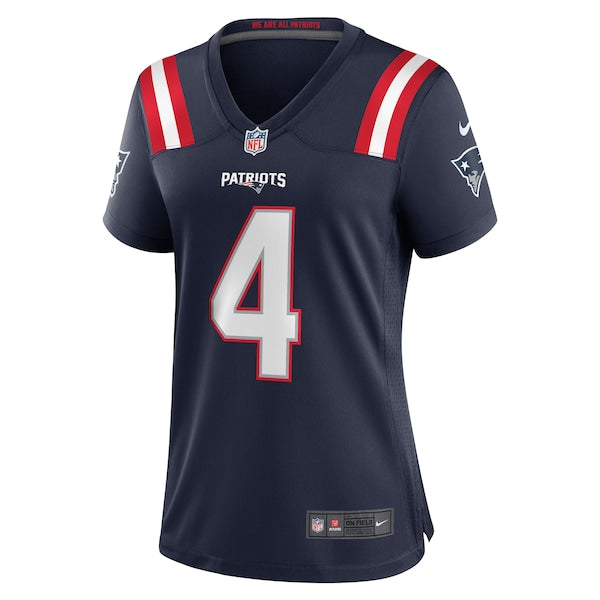 Bailey Zappe New England Patriots Nike Women's Game Player Jersey - Navy/Red/White
