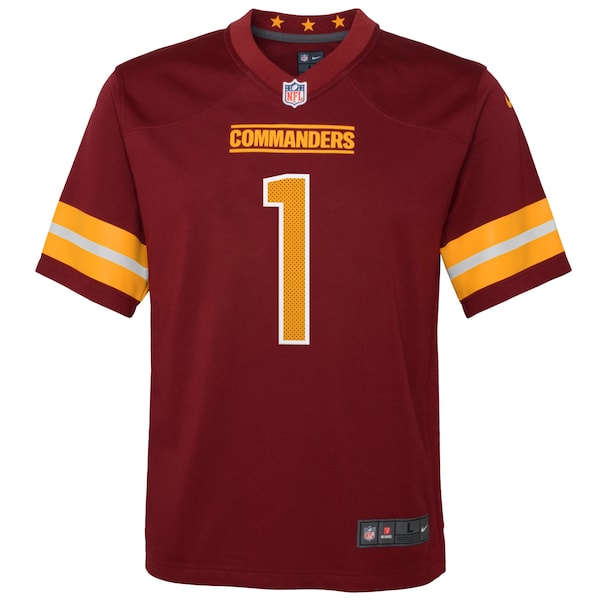 Jayden Daniels Washington Commanders Nike Youth 2024 NFL Draft First Round Pick Player Game Jersey - Burgundy
