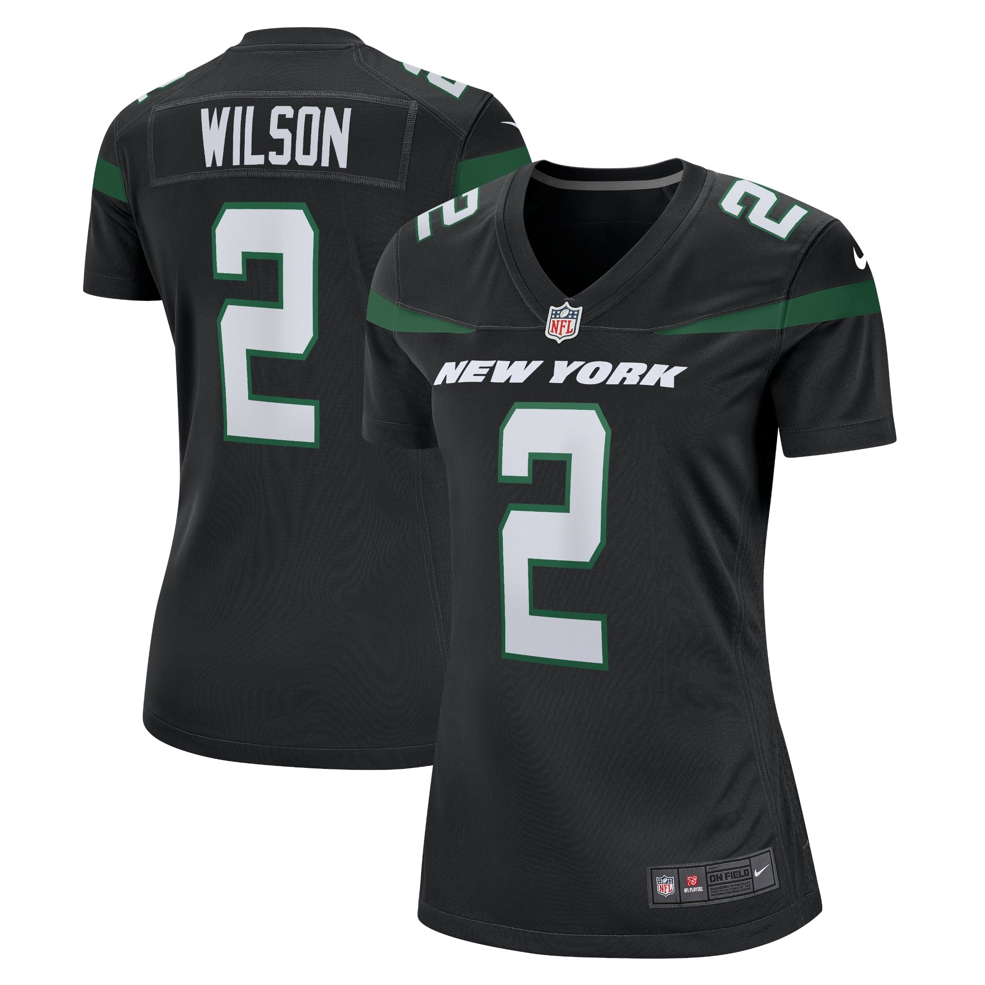 Zach Wilson New York Jets Nike Women's Player Jersey - White/Black/Green