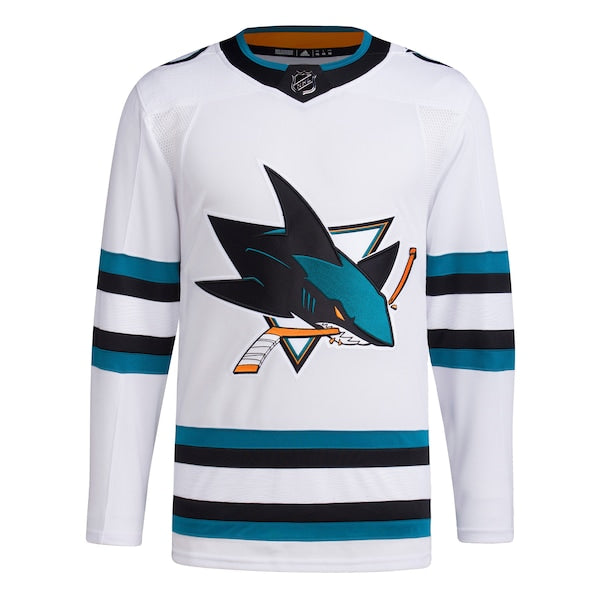 San Jose Sharks adidas Men's Away Primegreen Authentic Jersey - White