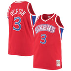 Allen Iverson Philadelphia 76ers 1996/97 Big & Tall Hardwood Classics Swingman Jersey - Red/Black/Royal/White