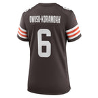 Jeremiah Owusu-Koramoah Cleveland Browns Nike Women's Team Game Jersey - Brown