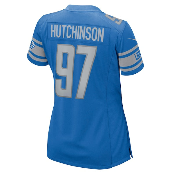 Aidan Hutchinson Detroit Lions Nike Women's Game Jersey - Blue/Silver