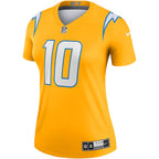 Justin Herbert Los Angeles Chargers Nike Women's Inverted Legend Jersey - Gold