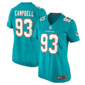 Calais Campbell Miami Dolphins Nike Women's  Game Jersey -  Aqua