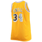 Shaquille O'Neal Los Angeles Lakers Big & Tall 1996-97 NBA 75th Anniversary Diamond Swingman Jersey - Gold