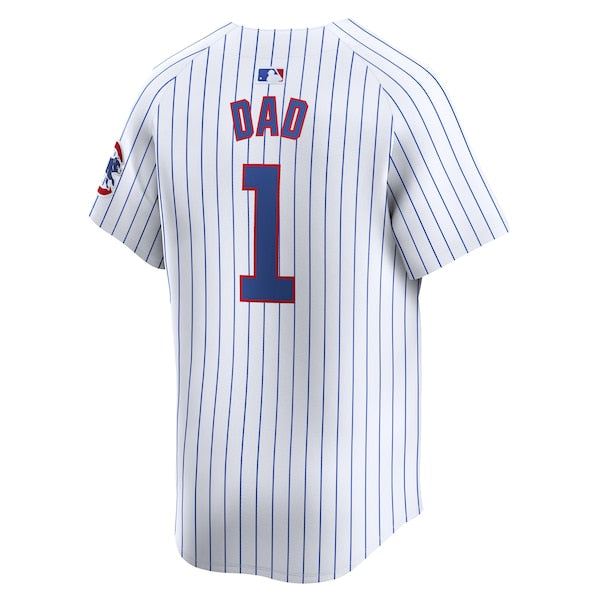 Chicago Cubs Nike #1 Dad Home Limited Jersey - White