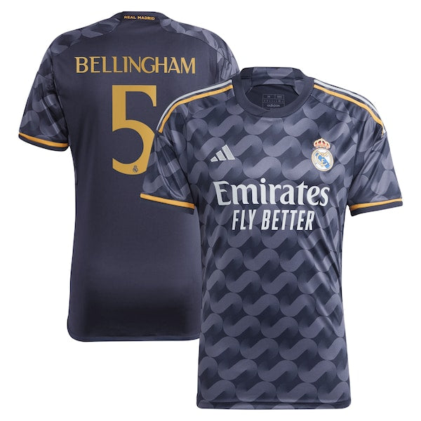 Jude Bellingham Los Merengues adidas 2023/24 Away Replica Player Jersey - Navy/White