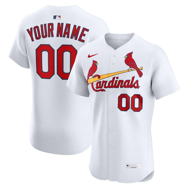 St. Louis Cardinals Nike Home Elite Custom Jersey - White