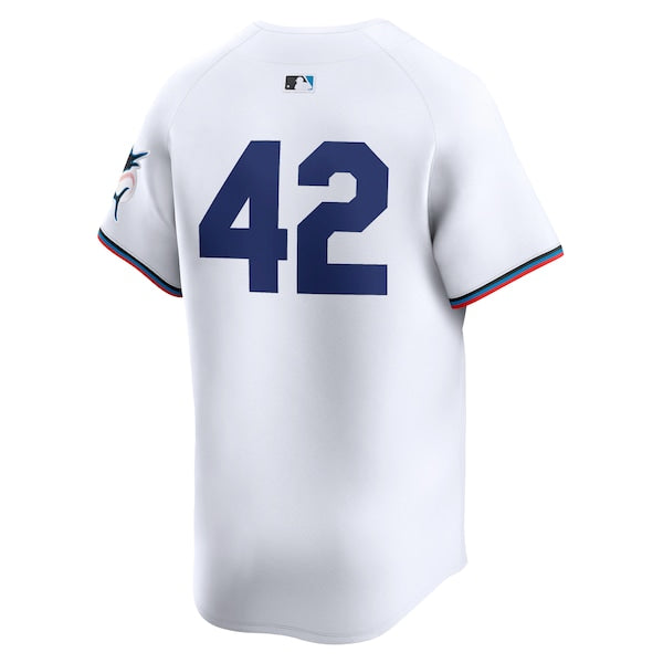 Miami Marlins Nike 2024 Jackie Robinson Day Home Limited Jersey – White