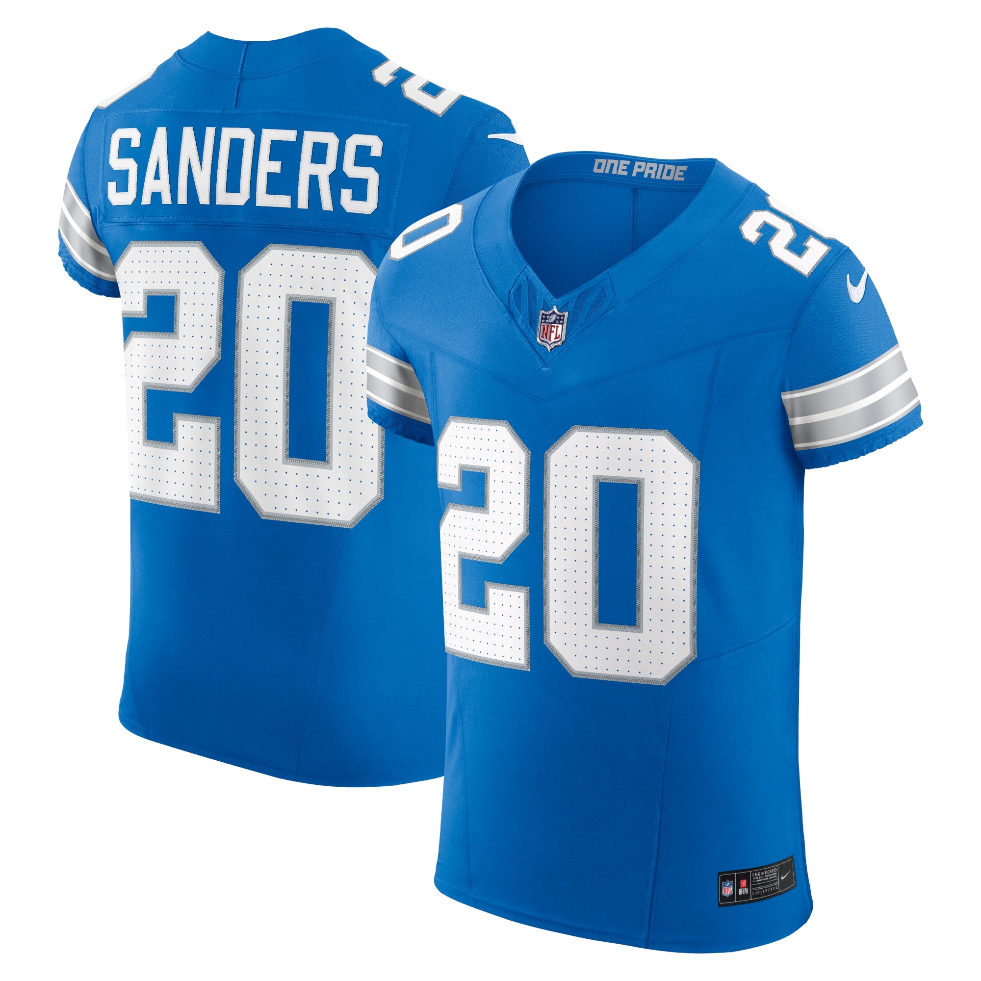 Barry Sanders Detroit Lions Nike Retired Player Alternate Vapor F.U.S.E. Elite Jersey - Black/Blue