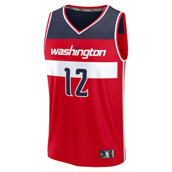 Tre Johnson III Washington Wizards  2025 NBA Draft First Round Pick Fast Break Replica Jersey - Icon Edition - Red