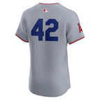 Los Angeles Angels Nike Road 2024 Jackie Robinson Day Elite Jersey - Gray