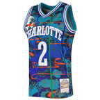 Larry Johnson Charlotte Hornets 1992/93 Hardwood Classics Lunar New Year Swingman Jersey - Teal
