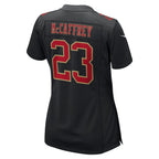 Christian McCaffrey San Francisco 49ers Nike Women's Super Bowl LVIII Carbon Fashion Game Player Jersey - Black