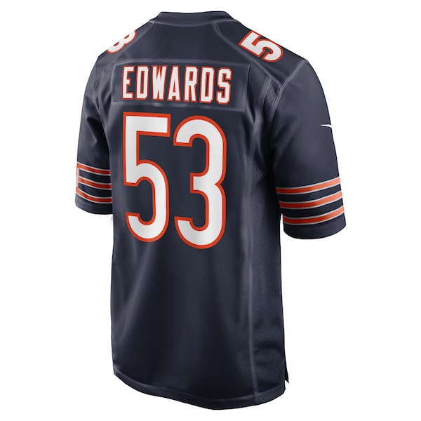 TJ Edwards Chicago Bears Nike Game Player Jersey - Navy