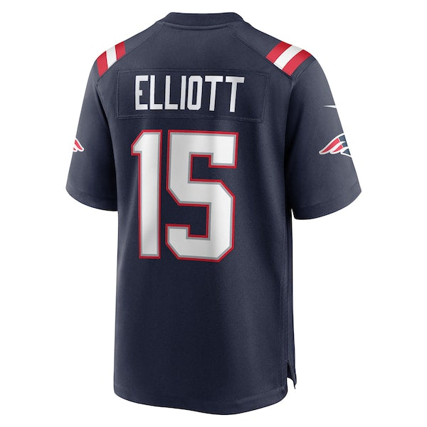 Ezekiel Elliott New England Patriots Nike Game Player Jersey - Navy/Red/White