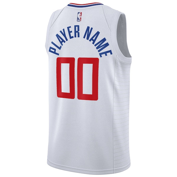 LA Clippers Nike 2020/21 Swingman Custom Jersey - Association Edition - White
