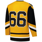 Mario Lemieux Pittsburgh Penguins 1984-85 Power Play Jersey - Gold/Black