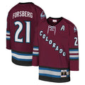 Peter Forsberg Colorado Avalanche Youth 2001-02 Blue Line Player Jersey - Burgundy