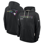 New England Patriots Nike 2025 NFL Crucial Catch Sideline Standard Issue Dri-FIT Hoodie - Black