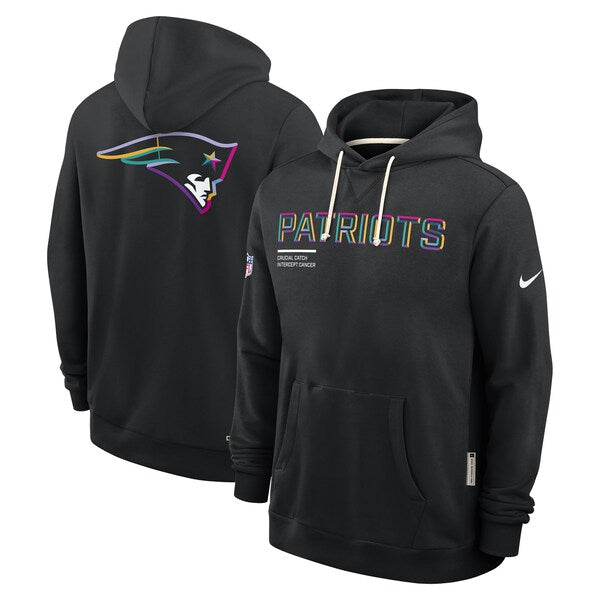 New England Patriots Nike 2025 NFL Crucial Catch Sideline Standard Issue Dri-FIT Hoodie - Black