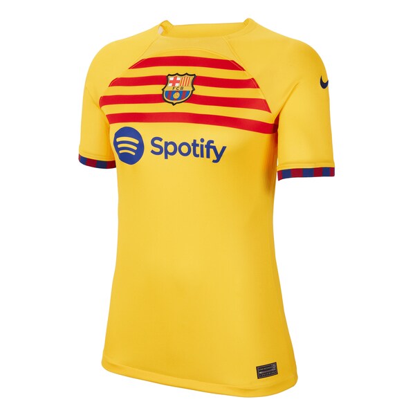 Gavi Barcelona Nike Women's 2022/23 Fourth Breathe Stadium Replica Player Jersey - Yellow