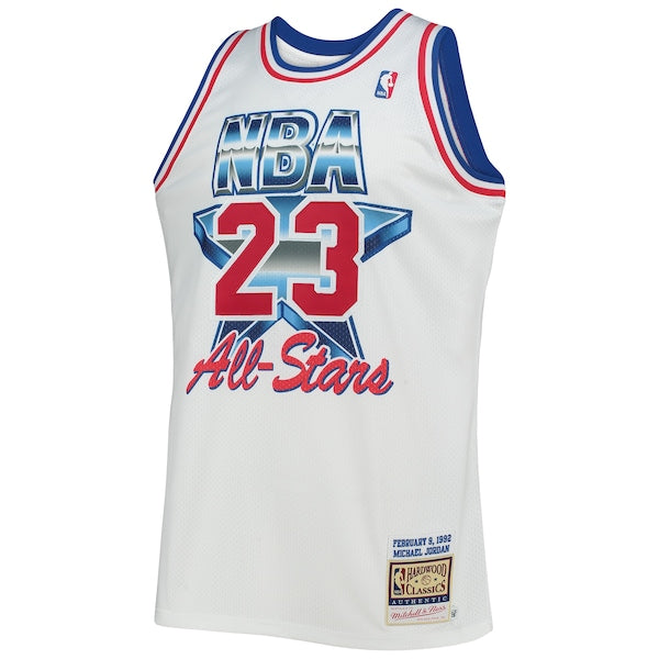 Men's Eastern Conference Michael Jordan White Hardwood Classics 1992 NBA All-Star Game Authentic Jersey
