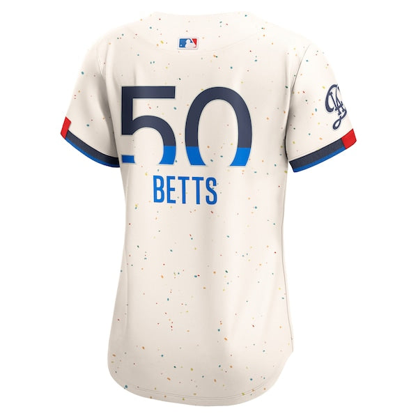 Mookie Betts Los Angeles Dodgers Nike Women's 2024 City Connect Limited Player Jersey - Cream