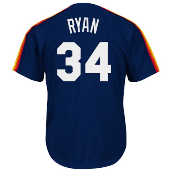 Nolan Ryan Houston Astros 1988 Authentic Cooperstown Collection Mesh Batting Practice Jersey - Navy